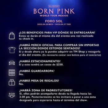 Ocesa emitió algunas recomendaciones para