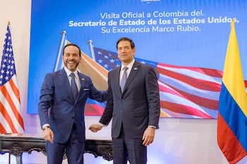 Rubio se refirió a los ataques con drones por parte de grupos armados ilegales y lo que podría suceder con el cobro de aranceles por parte de EE. UU. a Colombia - crédito Joel González / Presidencia de la República