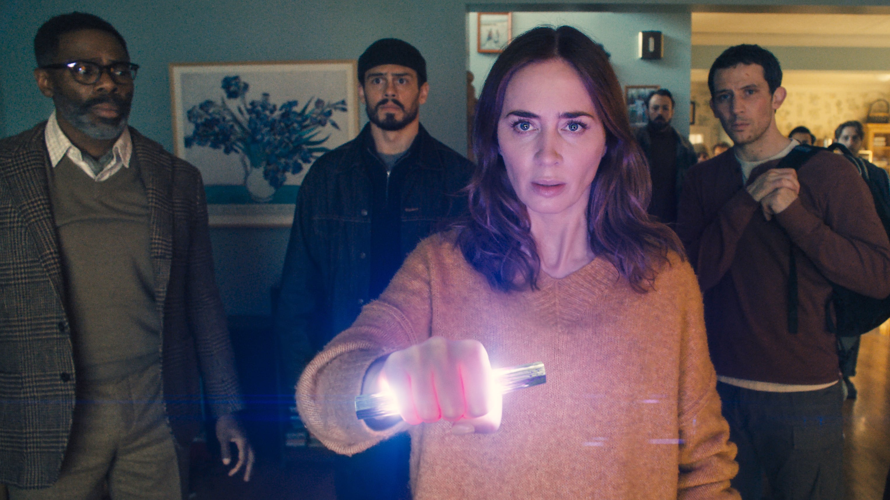 Colman Domingo, Tommy Martinez, Emily Blunt y Josh O'Connor, de izquierda a derecha, en una escena de