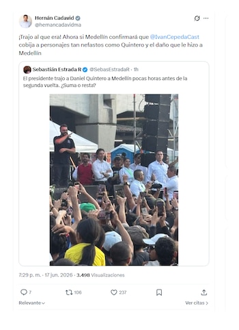 Hernán Cadavid y sus pullas a Daniel Quintero