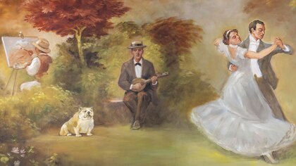 Cómo Babydog, la mascota de un gobernador, terminó en un mural del Capitolio de Virginia Occidental