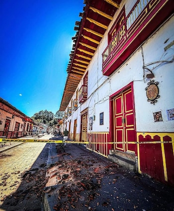 Pueblo de Salento, en el departamento del Quindío luego del terremoto - crédito redes sociales
