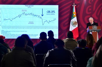 El presidente presumió reducciones en