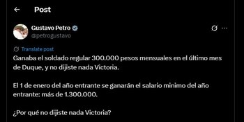 Gustavo Petro le contestó