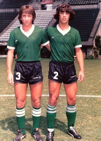 El delantero junto a Claudio