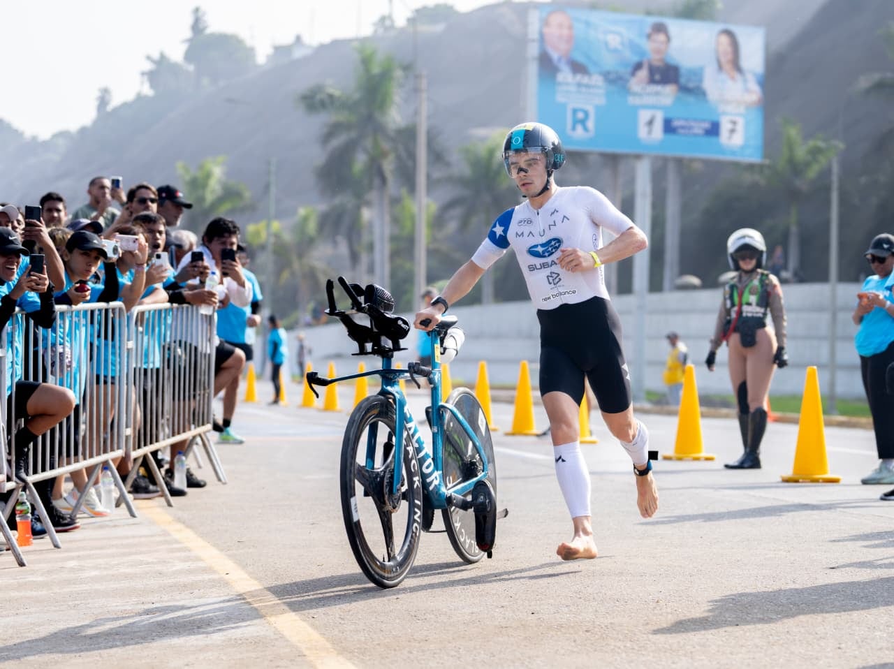 Martín Baeza y Léa Riccoboni alcanzaron la gloria en el Ironman 70.3 Perú
