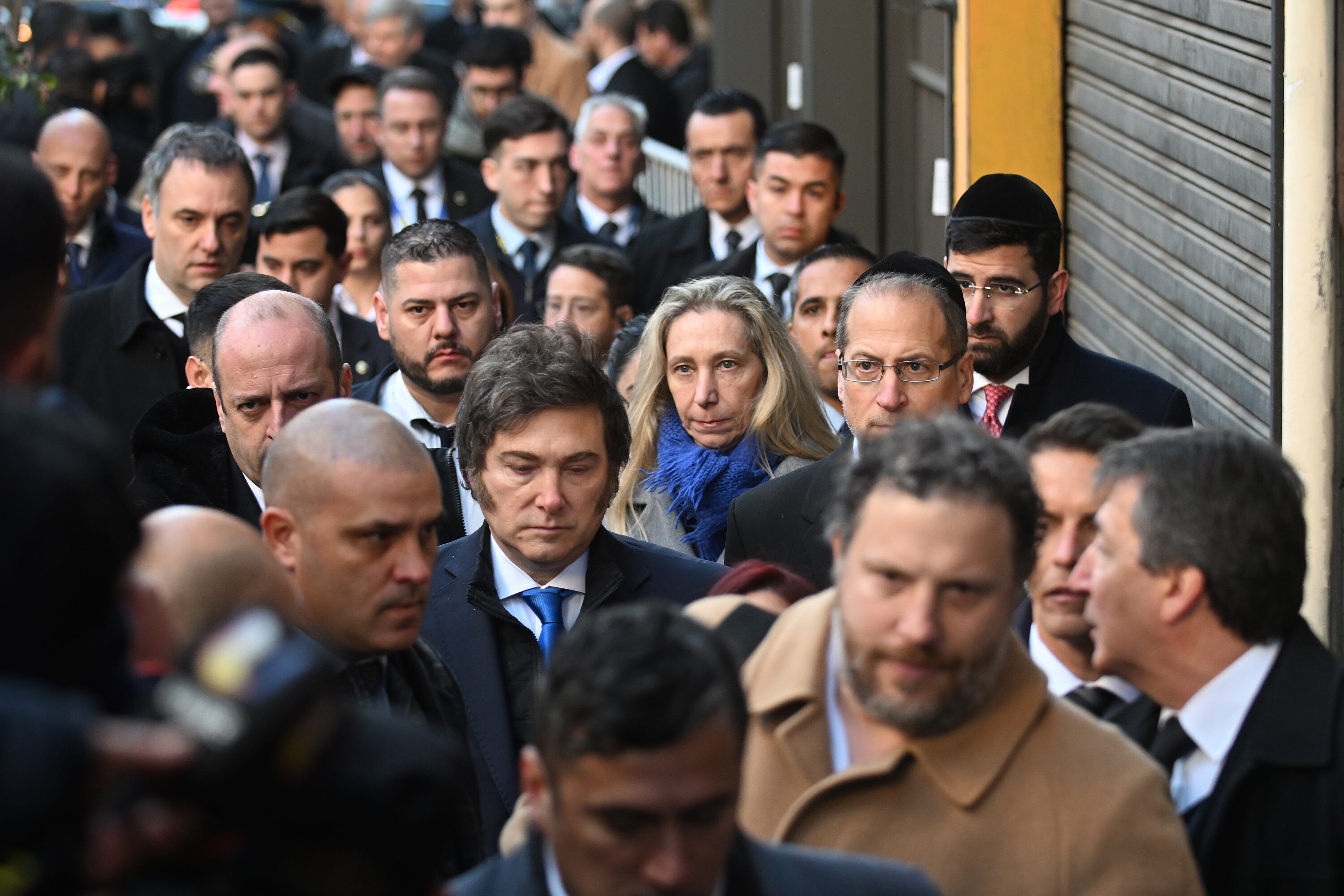 Javier y Karina Milei llegan al acto