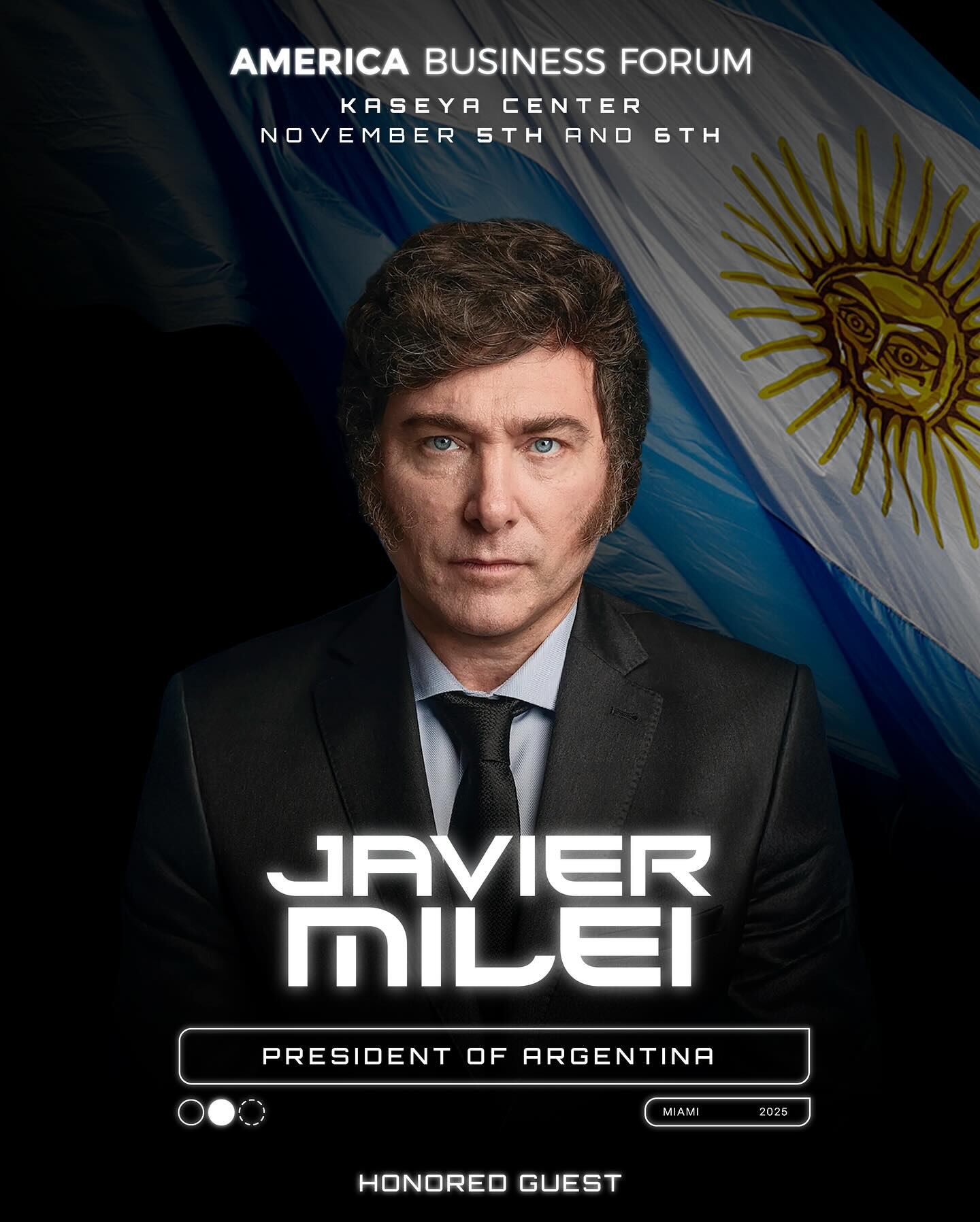 Así el ABF anunció la conferencia de hoy del presidente Milei