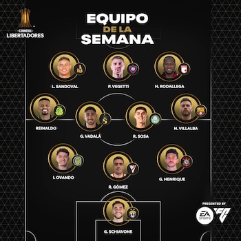Con la goleada del Deportes Tolima ante Coquimbo Unido de Chile, Luis Sandoval fue incluido en el once inicial, mientras que Hugo Rodallega fue el líder para Santa Fe -crédito @Sudamericana/X