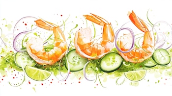 La receta tradicional de camarones