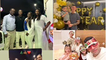Deportistas colombianos celebran el año nuevo