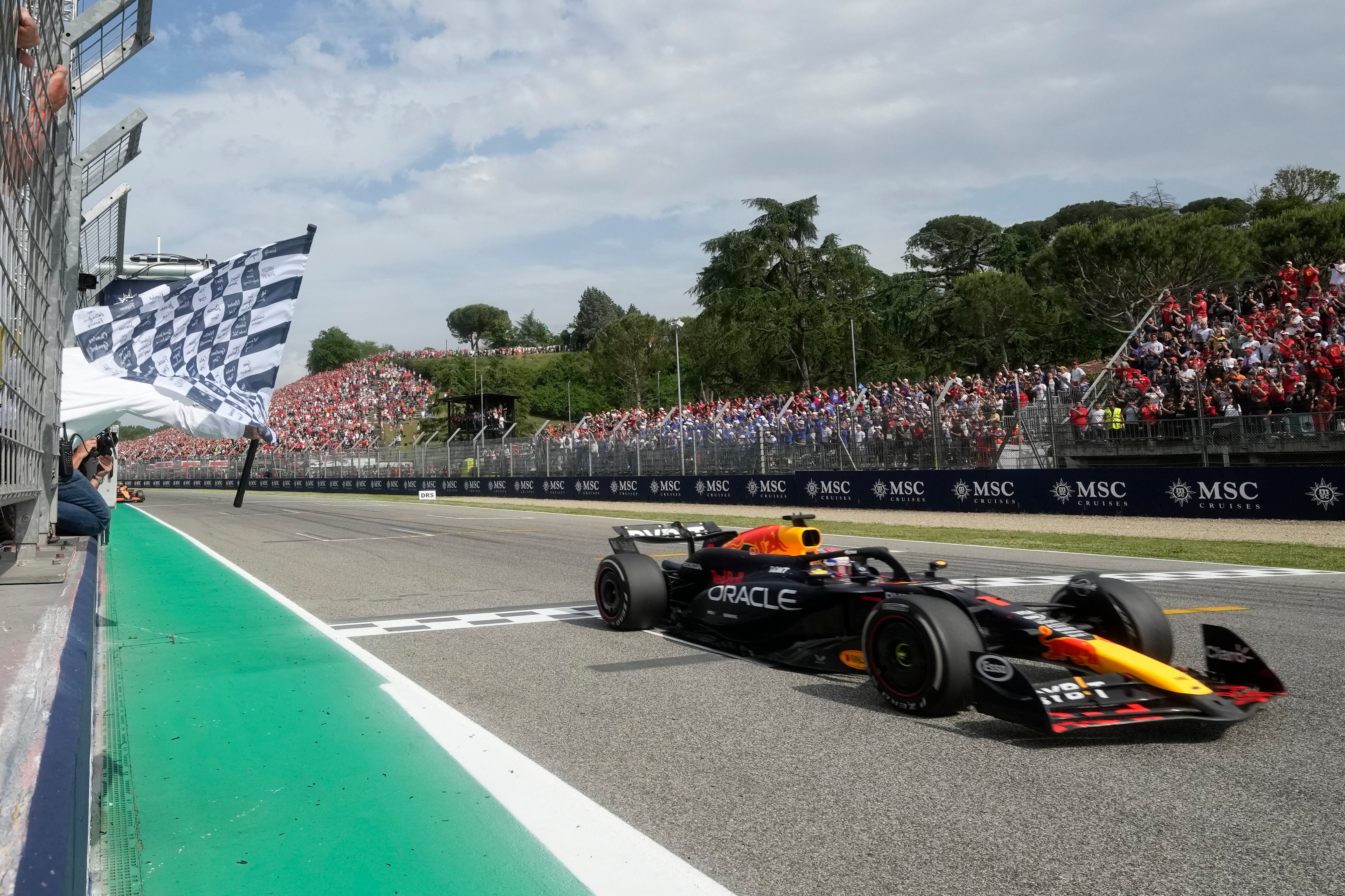 Max Verstappen es el máximo ganador desde que se disputa en el Gran Premio de la Emilia Romaña (AP Foto/Luca Bruno)