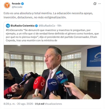 crédito @fecode/X