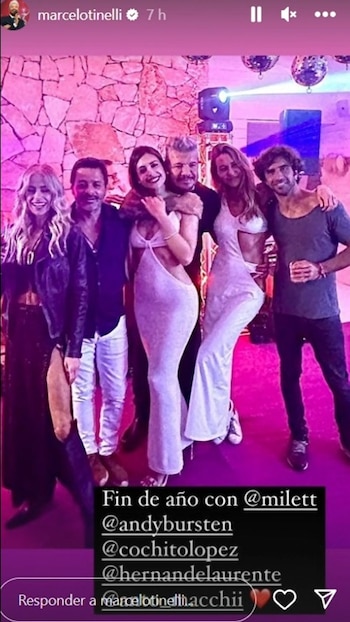 Milett Figueroa formó parte de íntima reunión de Marcelo Tinelli por Año Nuevo. Instagram/@