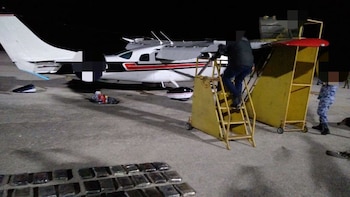 Avioneta asegurada en Palenque, Chiapas