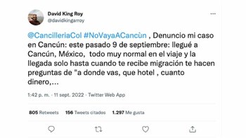 Turista colombiano en Cancún fue