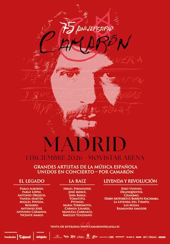 Listado de todos los artistas participantes en el concierto homenaje de Camarón. (GTS)