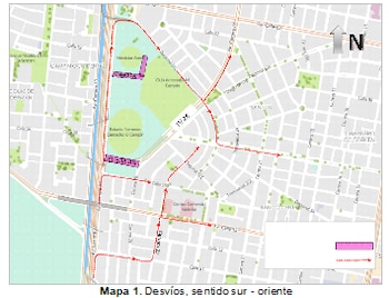 Quienes circulen de sur a