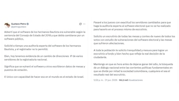 El mandatario solicitó un nuevo conteo de votos - crédito @petrogustavo/X