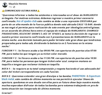 La presentación de la banda