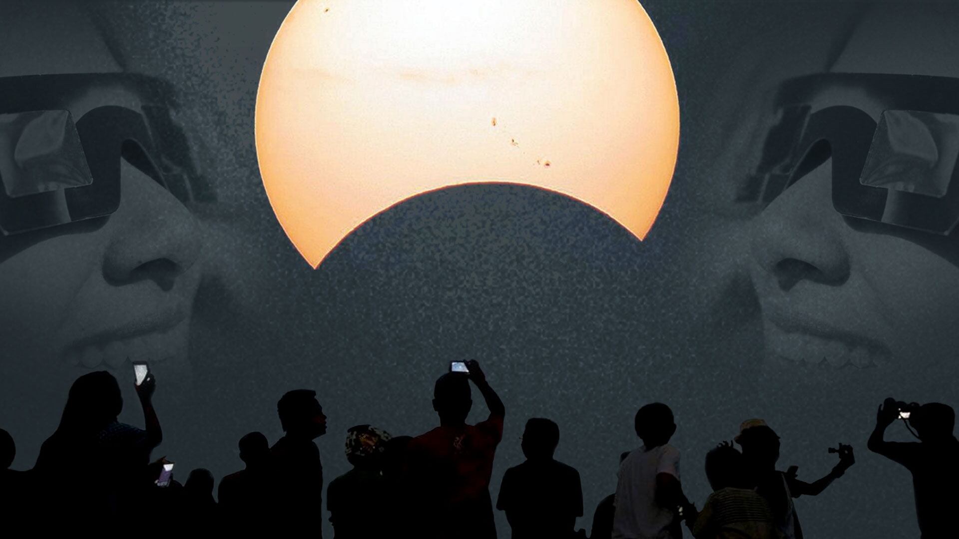 El evento astronómico genera expectativas y mitos, mientras los expertos destacan la importancia de la seguridad visual y la correcta observación del fenómeno. (Ilustración: Jesús Aviles)