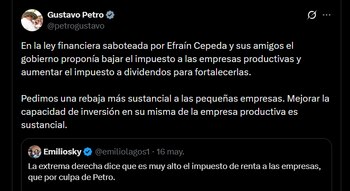 Gustavo Petro - crédito @petrogustavo/X