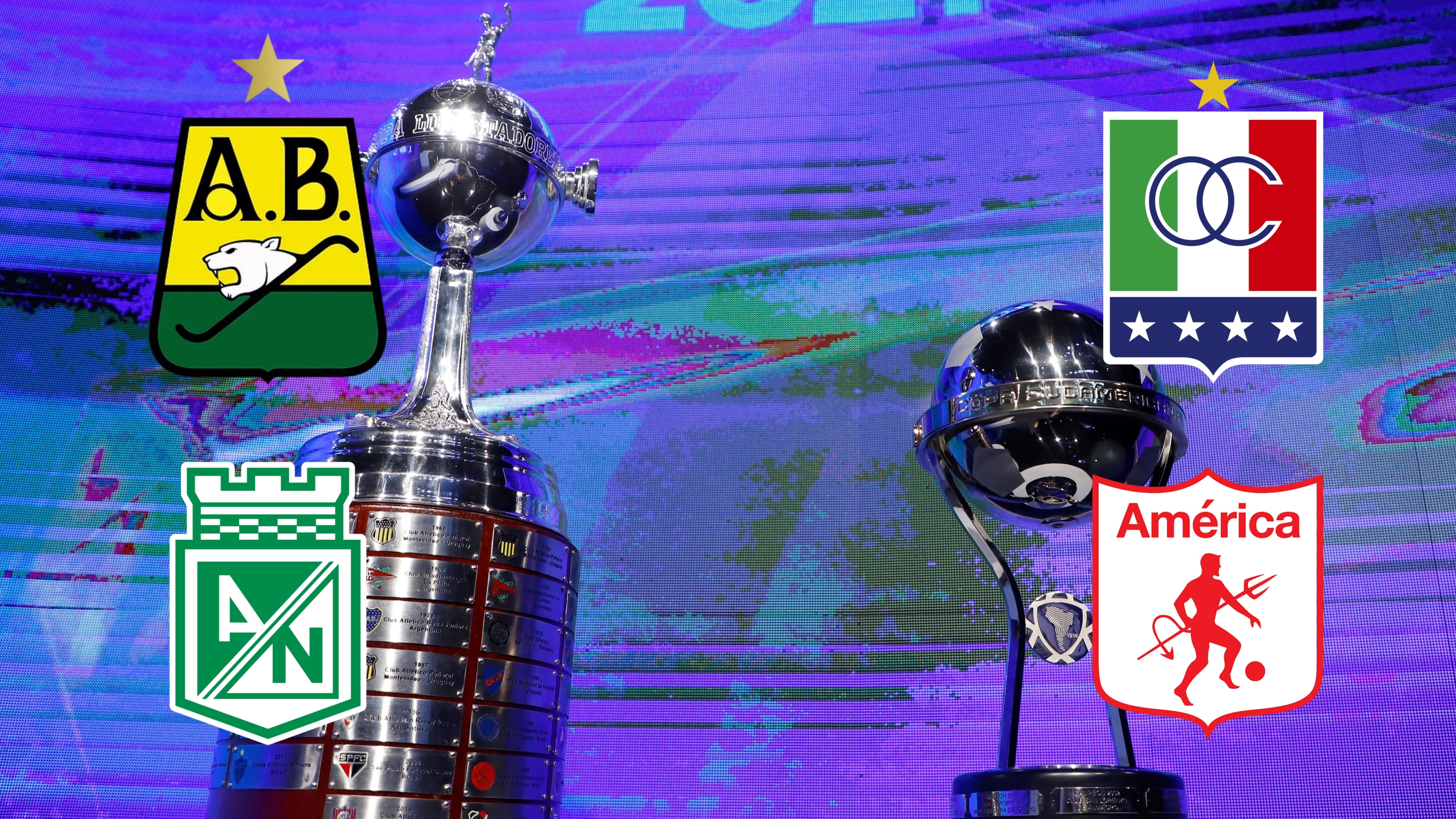 Atlético Nacional, Bucaramanga, América de Cali y Once Caldas siguen con vida en la Copa Libertadores y Copa Sudamericana - crédito Nathalia Aguilar Pool/EFE