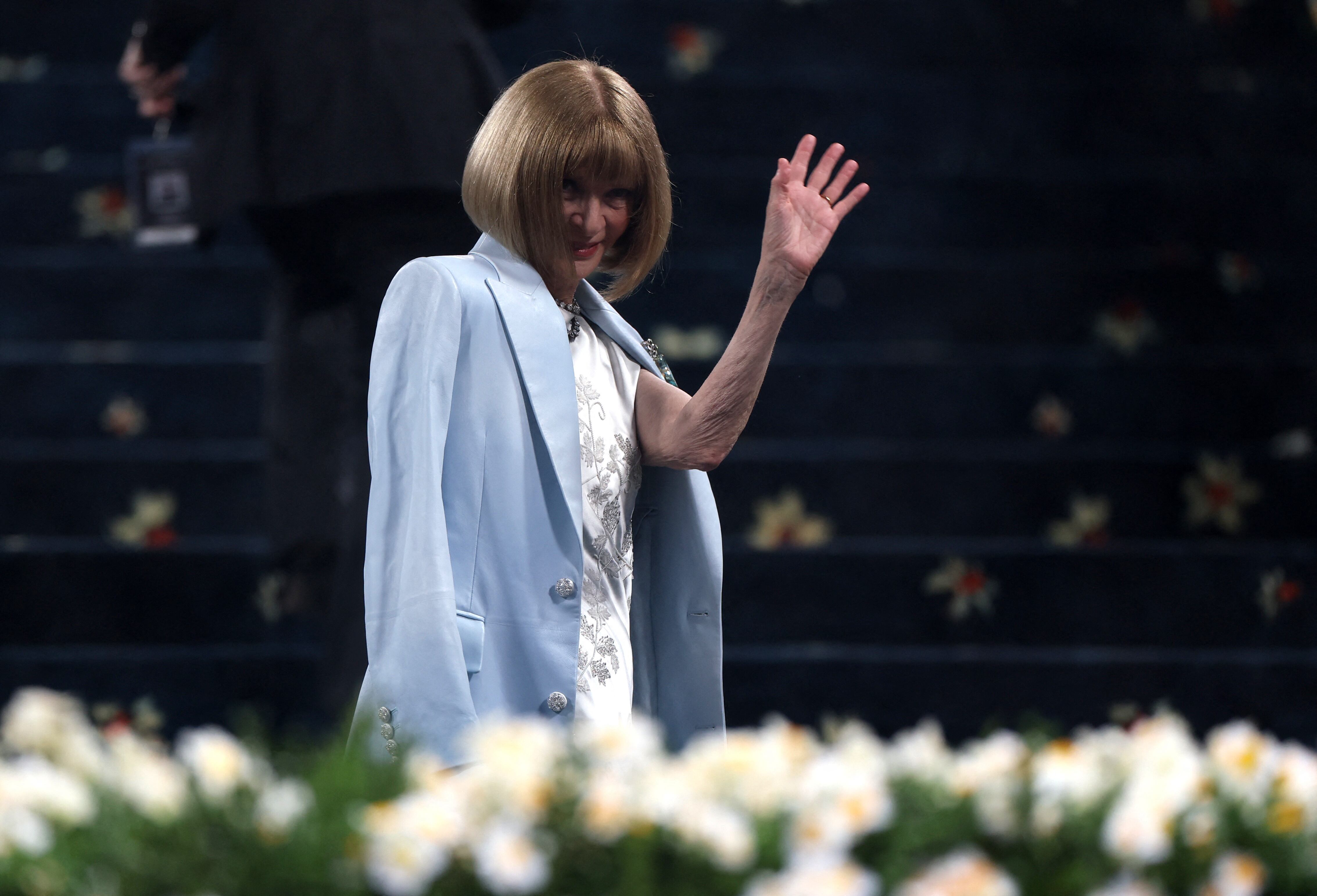 Anna Wintour, directora de Vogue y organizadora de la MET Gala, mantiene una estricta política de invitados, que incluye vetos permanentes para algunas celebridades (REUTERS/Jeenah Moon)