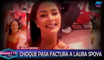 Derco exige a Laura Spoya asumir parte de los costos del accidente de la camioneta Haval H9. Captura: Magaly TV La Firme.