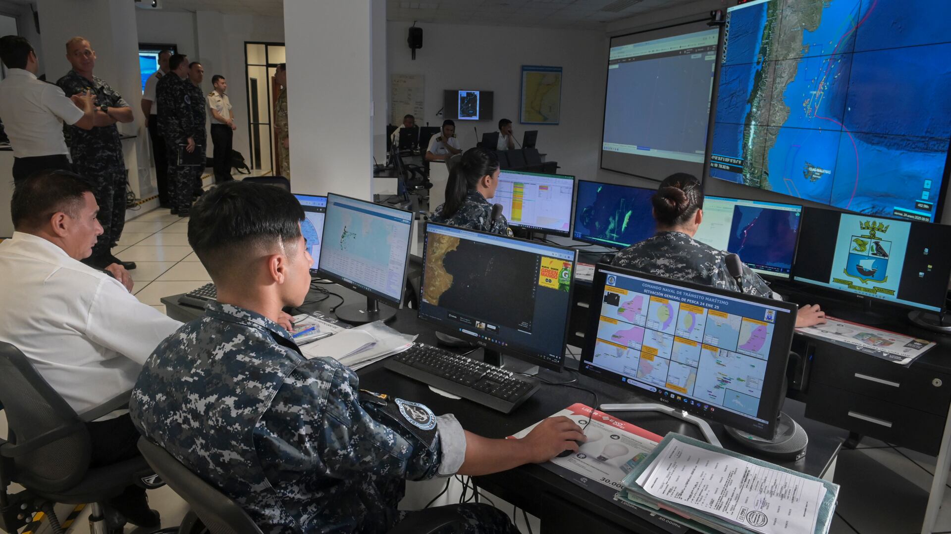 A través del sistema de monitoreo se puede identificar si un buque ingresa al espacio argentino