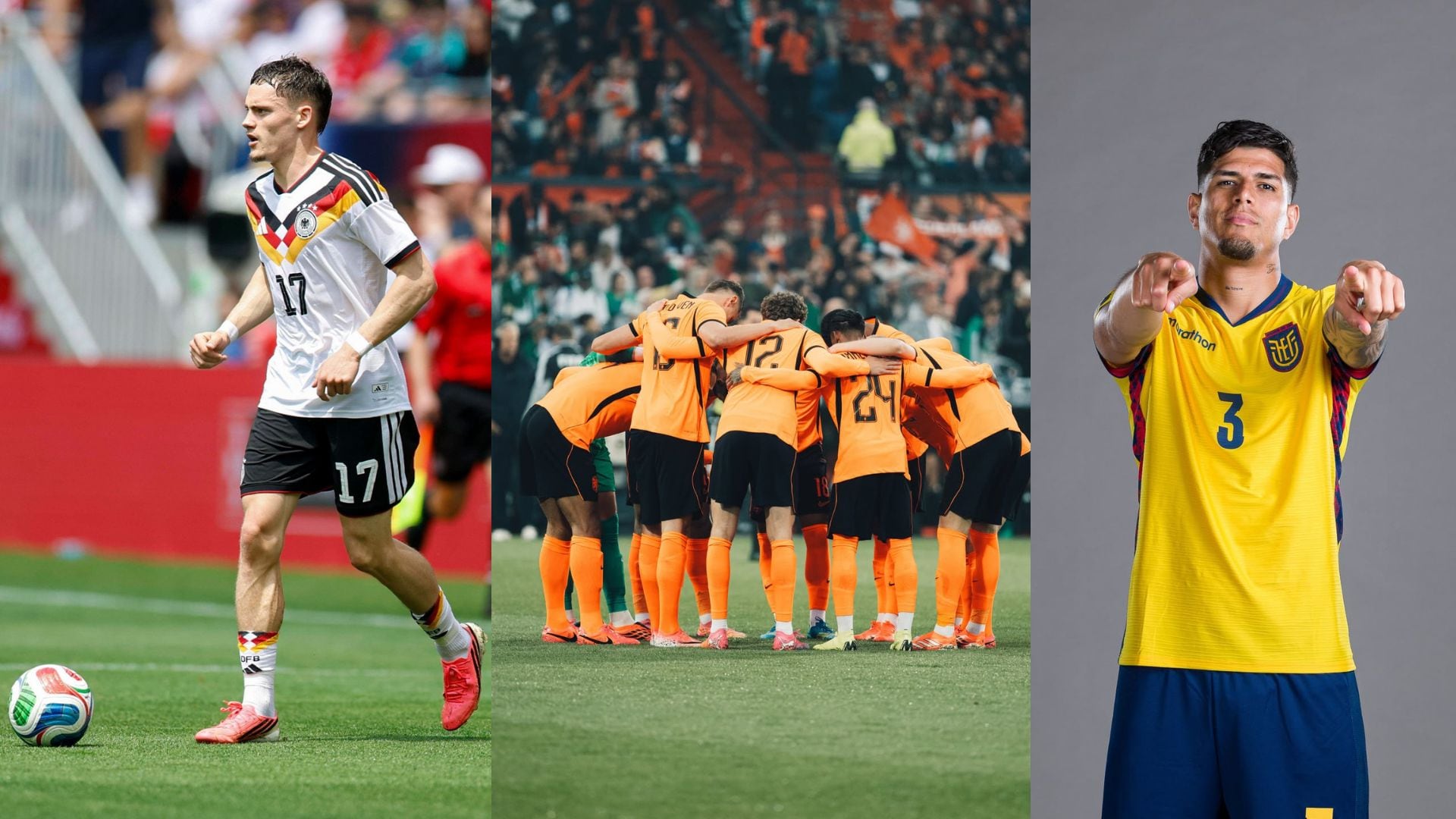 Esta jornada debutan combinados nacionales como Alemania, Países Bajos y Ecuador en el torneo internacional. (Fotocomposición Infobae)