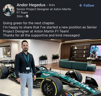 El post de Andor Hegedus en sus redes sociales (Redes)