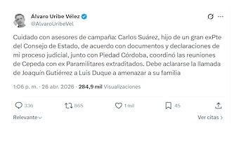 Álvaro Uribe ya había lanzado pullas a Carlos Suárez