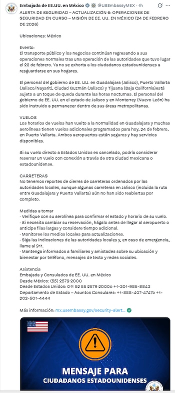 Crédito: X(@USEmbassyMEX)