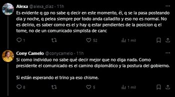 Cony Camelo respondió una serie de comentarios en contra de la ausencia en 'X' del presidente Petro - @ConyCamelo/X
