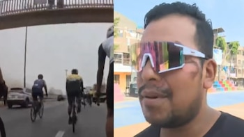 Accidente en carrera ciclista en