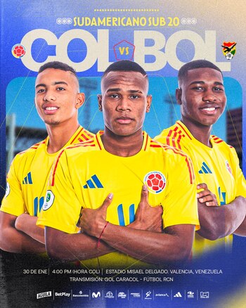 De la siguiente forma la 'Tricolor' presentó el duelo ante los bolivianos - crédito @FCFSeleccionCol / X