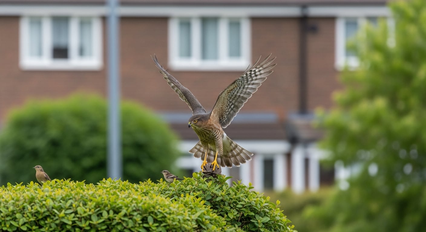 El crecimiento de la presencia de halcones en jardines y barrios residenciales se relaciona con la abundancia de aves en comederos y espacios verdes urbanos (Imagen Ilustrativa Infobae)