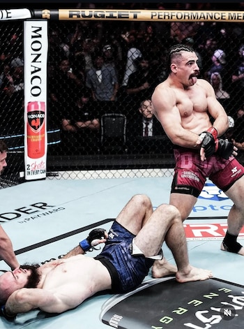 Luis “The Stache” Hernández venció a Hugo Guillón y mantiene un invicto de 8-0 (Instagram, @luisparati)
