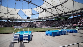 Las piletas están dispuestas alrededor