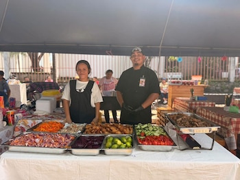 Calidad gastronómica se encontró en el festival del cerdo (Foto cortesía La Paz Este Distrito San Rafael Obrajuelo)