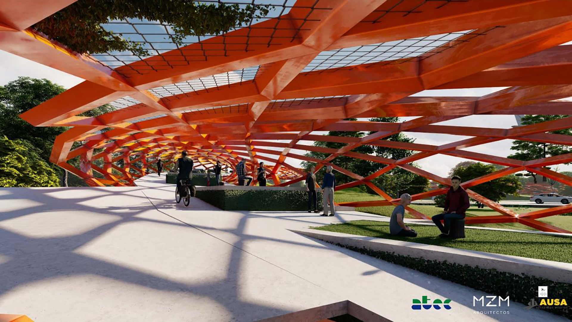 Un detalle del innovador diseño del próximo anillo peatonal (Gobierno de la Ciudad de Buenos Aires)