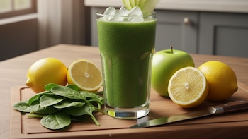 Jugo verde de manzana, espinaca