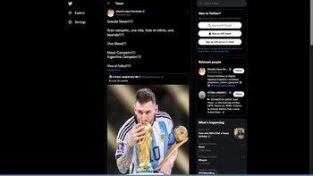 Claudia López felicita a Messi