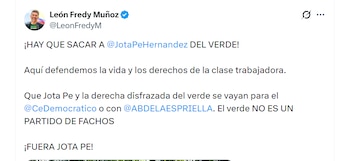 León Fredy Muñoz pidió la