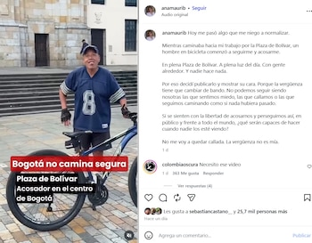 La abogada Ana Uribe expuso a su acosador en redes sociales - crédito @anamaurib/IG