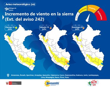 Comunicado del Senamhi.