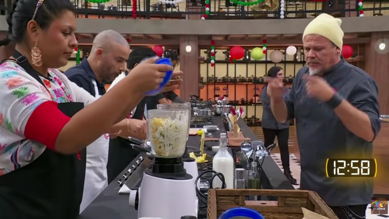 Ningún participante tenía inmunidad este domingo 28 de junio cuando los chefs Zahie Téllez, Adrián Herrera y Poncho Cadena decidieron el futuro de quienes portaban delantal negro en MasterChef México 2026. (Captura de pantalla MasterChef México)