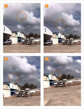 El avión que piloteaba César