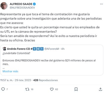 Alfredo Saade le contestó al